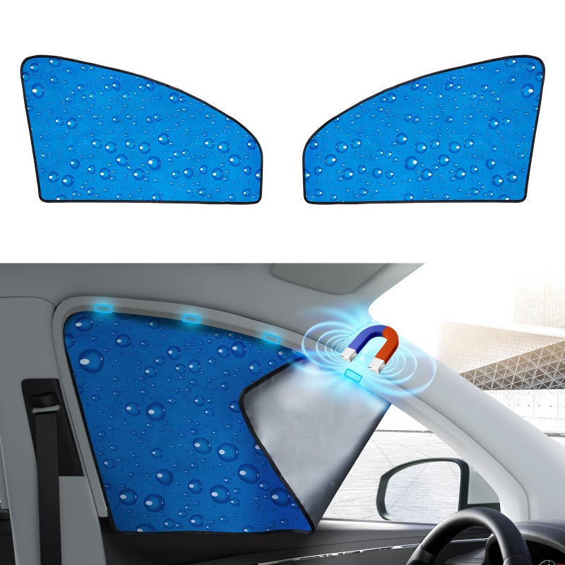 Aokway Side Window Sunshade Sun Shade for Car Window Double Thickness Auto Windshield Sunshades Curtain Universal Fit for Driver for Baby UV Protection (Front Side 2pcs) - Image 1